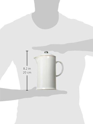 Le Creuset Stoneware French Press, White, 27 oz