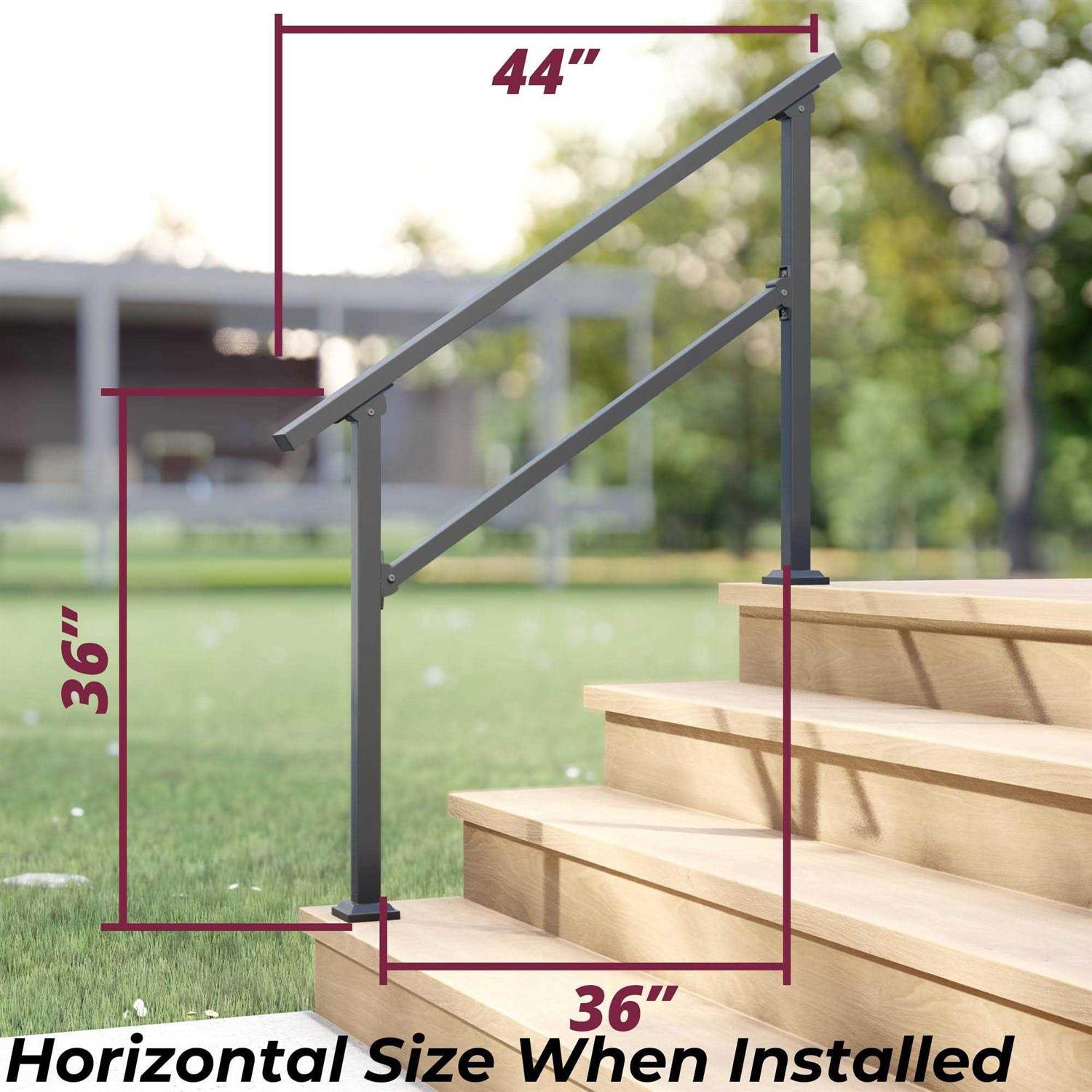 cHR 4 Steps Outdoor Handrails for Outdoor Steps - Shop Hardware Tools Online Store
