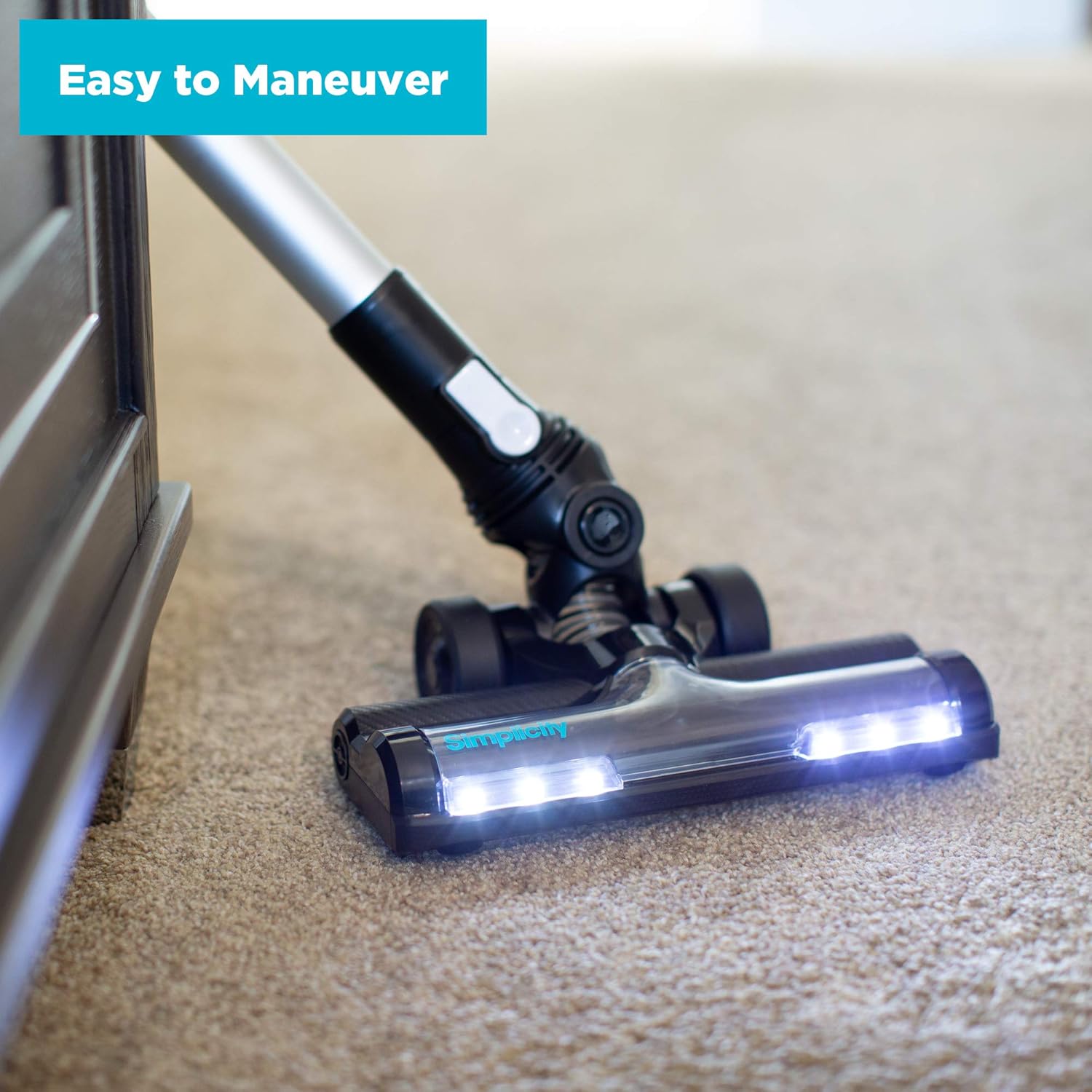 Lightweight Cordless Vacuum Cleaner by Simplicity, One-Click Cordless Stick Vacuum for Carpet and Hardwood Floors, S65S