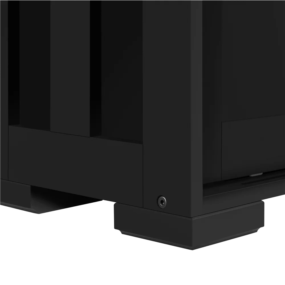 Yaheetech Sideboard Buffet Cabinet with Storage Sliding Door for Kitchen, Black