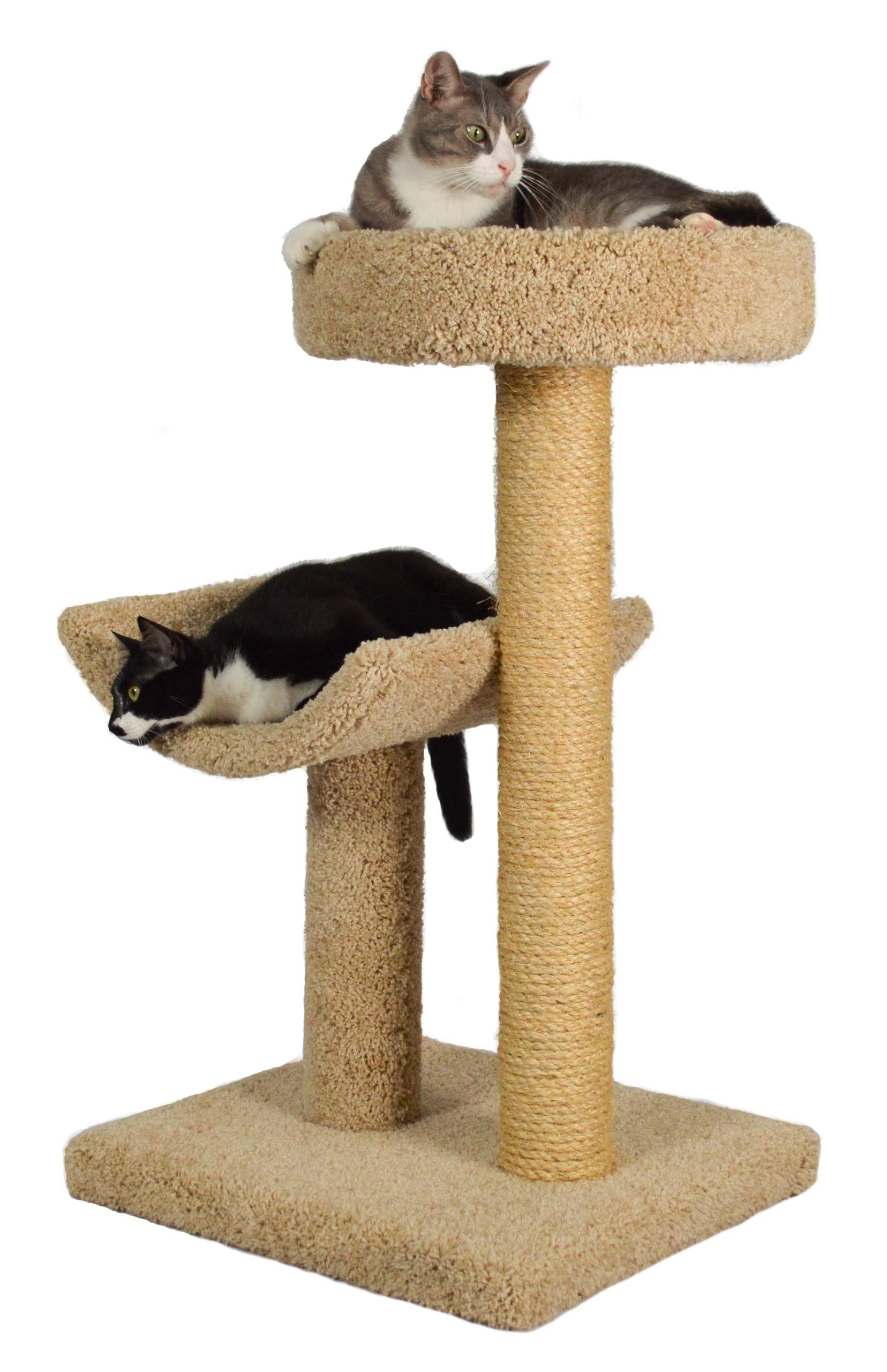 Molly and Friends Tan Simple Sleeper Bed and Cradle Sisal Cat Feline Scratching Post