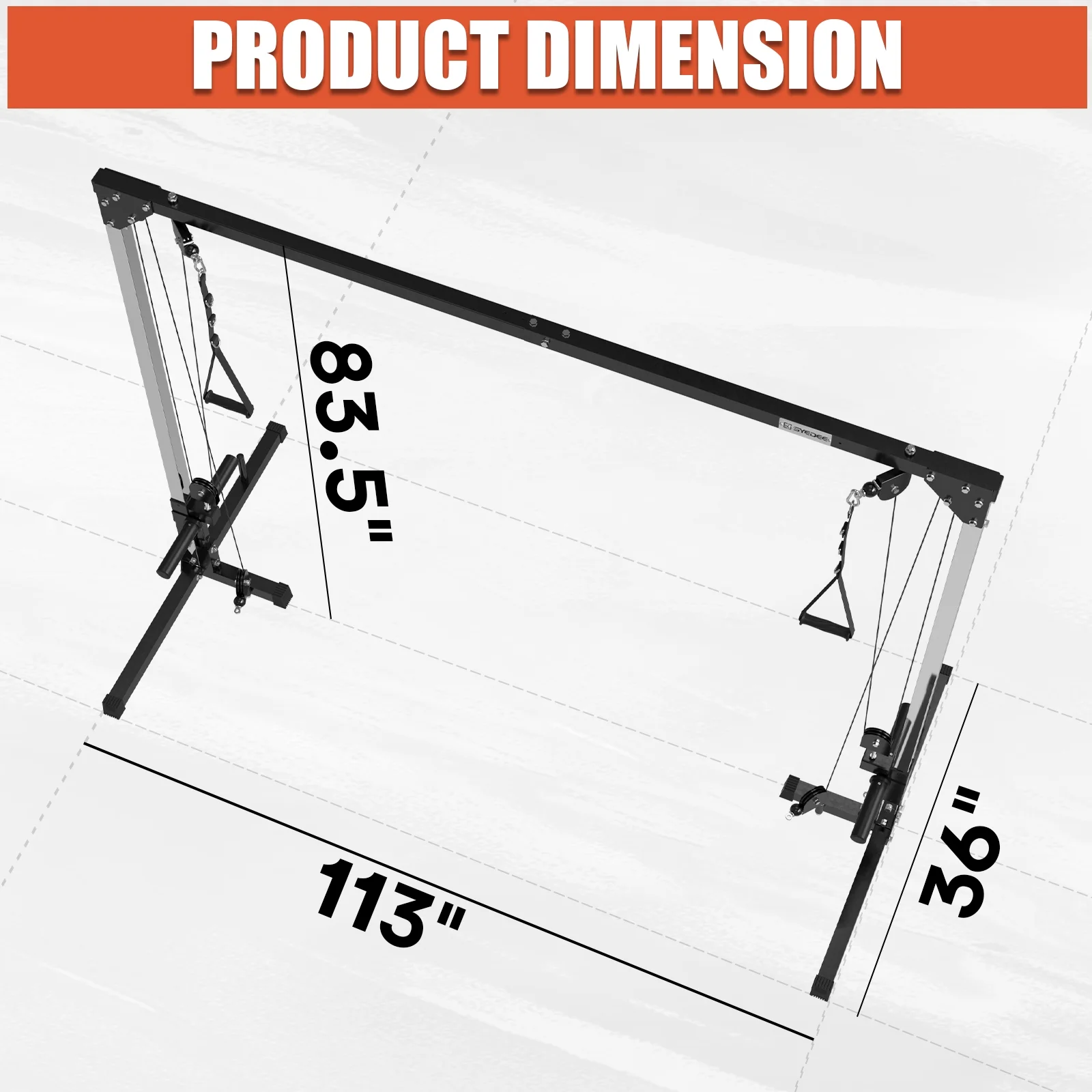 Cable Crossover Machine, syedee Dual Pulley Cable Machine, 400lbs Plate loaded Cable Fly Machine for Home Gym, Standard Home Gym Equipment with Pulley System