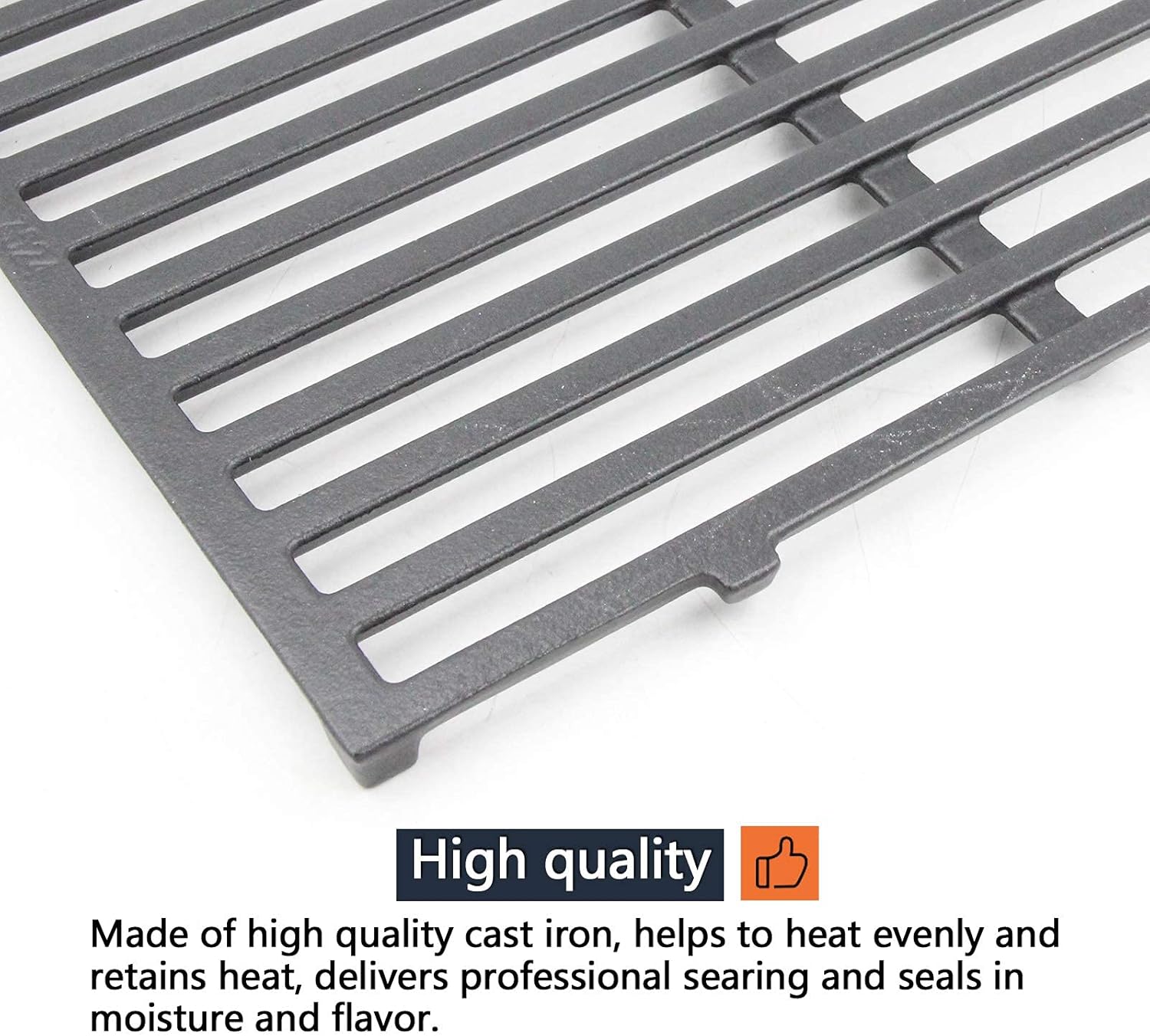 Hongso 7637 17.5 Inches Cast Iron Grill Grates Replacement Parts for Weber 46010074, Spirit 200 Series, Spirit E-210, Spirit S-210 Cooking Gas Grills (with Front-Mounted Control Panels), PCG637