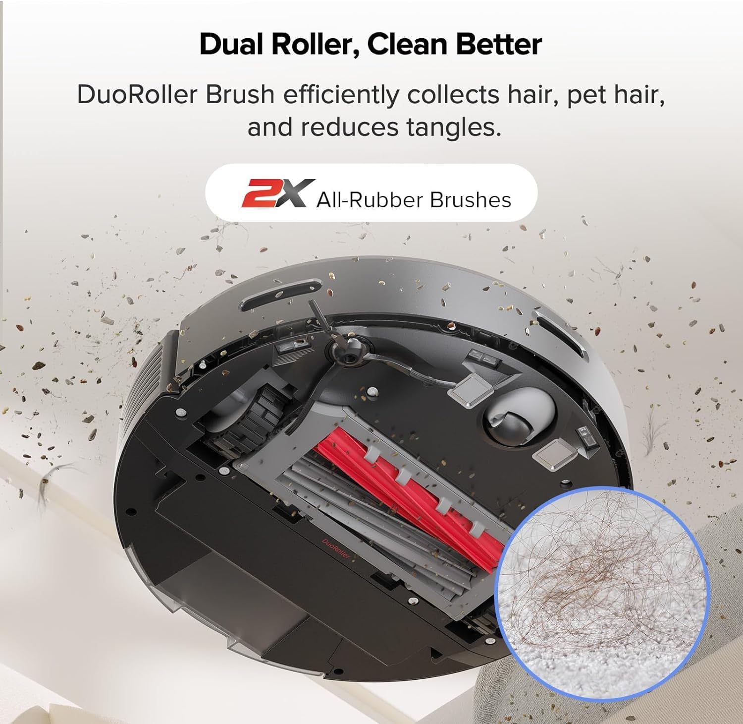 roborock Q5 Max+ Robot Vacuum with Self-Empty Dock, 5500 Pa Suction with Side Brushes Replacement (2 Pieces)
