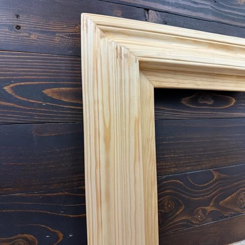 TV frame for Samsung The Frame TV, fits 32, 43, and 50 inch TVS. Natural Wood Finish (not for use with other models) Handmade wood ornate TV Frame