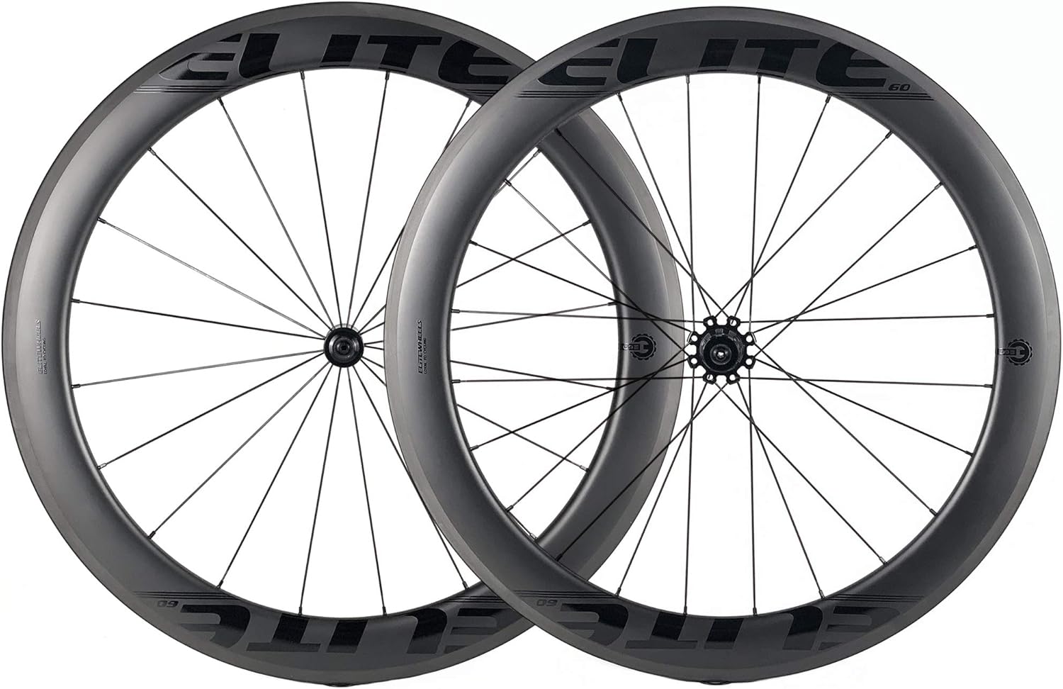ELITEWHEELS Road Bike Carbon Wheels 700c Clincher 38/50/60/88mm Carbon Wheelset Tubeless Ready Cycling Wheel U Shape