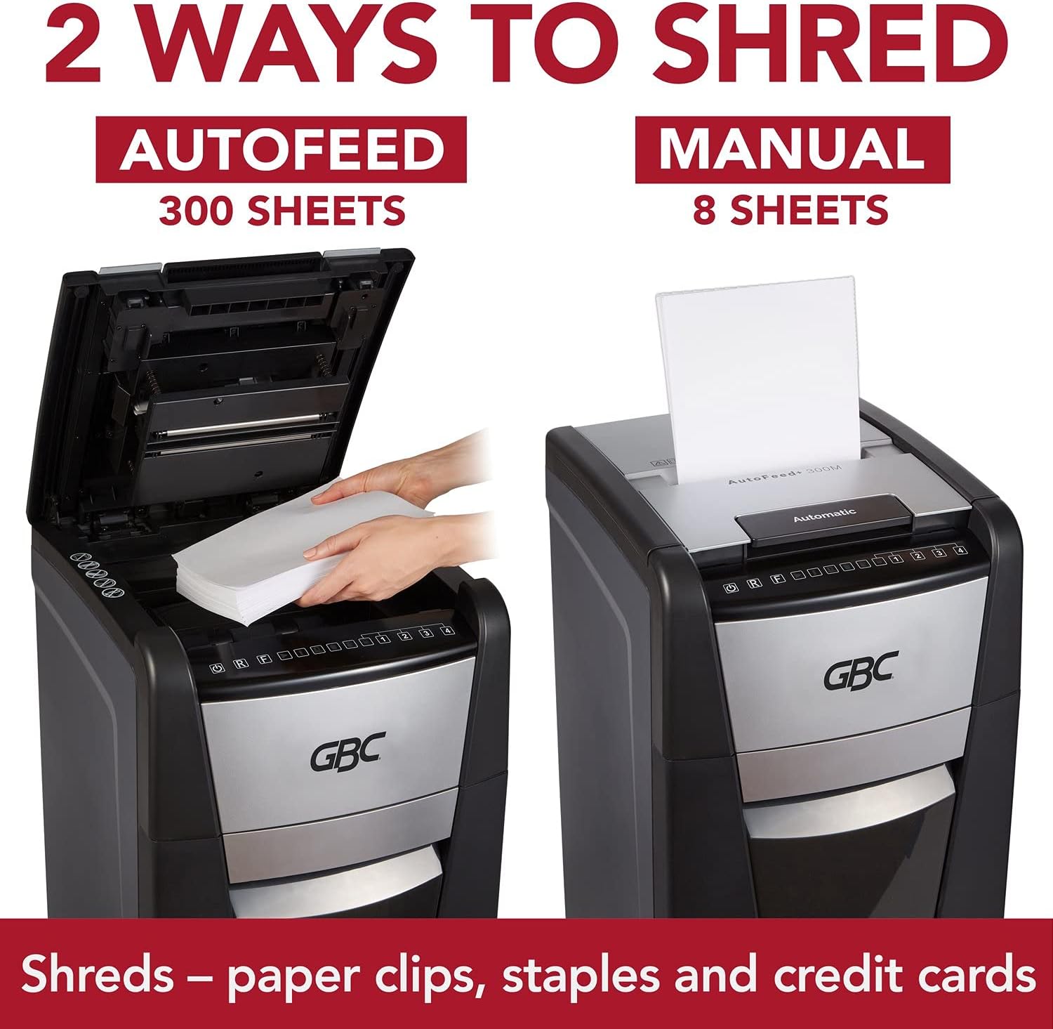 GBC Paper Shredder, Auto Feed+, 230 Sheet Capacity, Micro-Cut, Small Office Shredder, 230M (WSM1757607)
