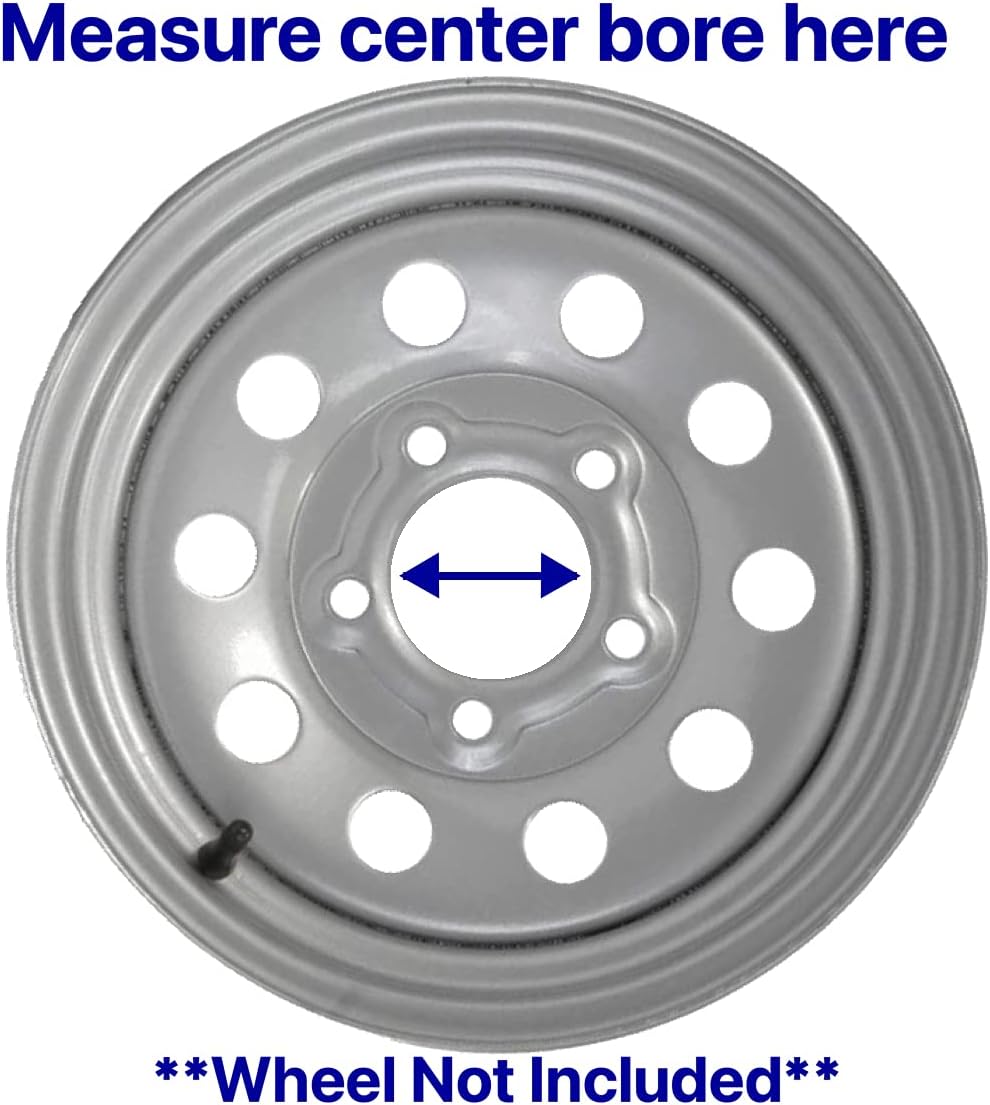 4 Chrome 5.15 Push Through Center Caps for Auto, Truck, Trailer Wheels and Rims