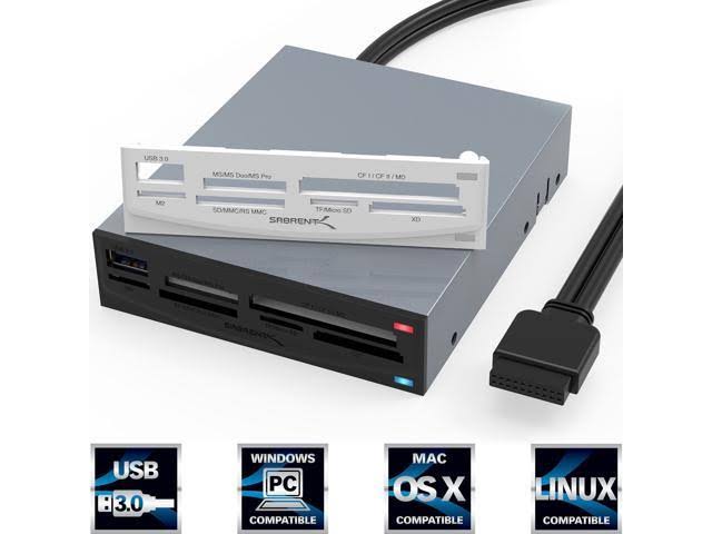 Sabrent USB 3.0 Super Speed 74-in-1 3.5-inch Internal Flash Media Card Reader/Writer