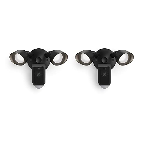 Ring Floodlight Cam Wired Plus with motion-activated 1080p HD video, Black (2021 release)