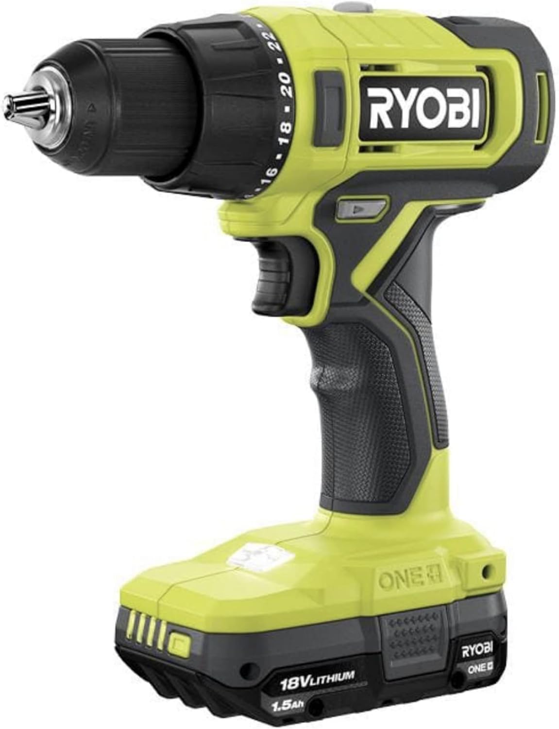 Cordless 1/2 inch Power Drill Driver Bundle with Ryobi Drill, (2) 18-Volt Batteries, Charger, 20 Piece Multipurpose Drill Bit Set and Buho Tool Bag