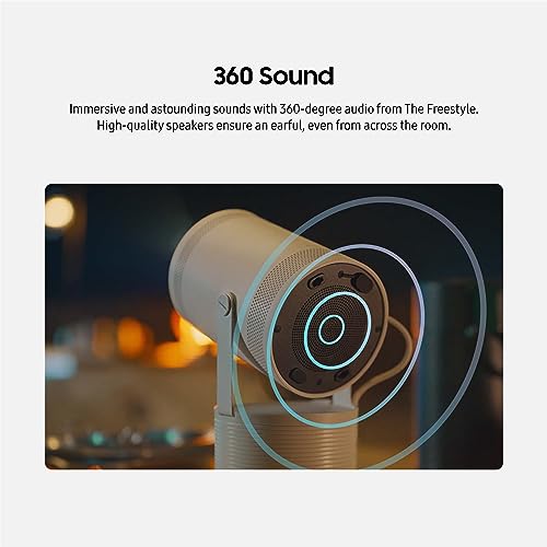SAMSUNG 30-100 Inches The Freestyle 2nd Gen with Gaming Hub Smart Portable Projector (Renewed)