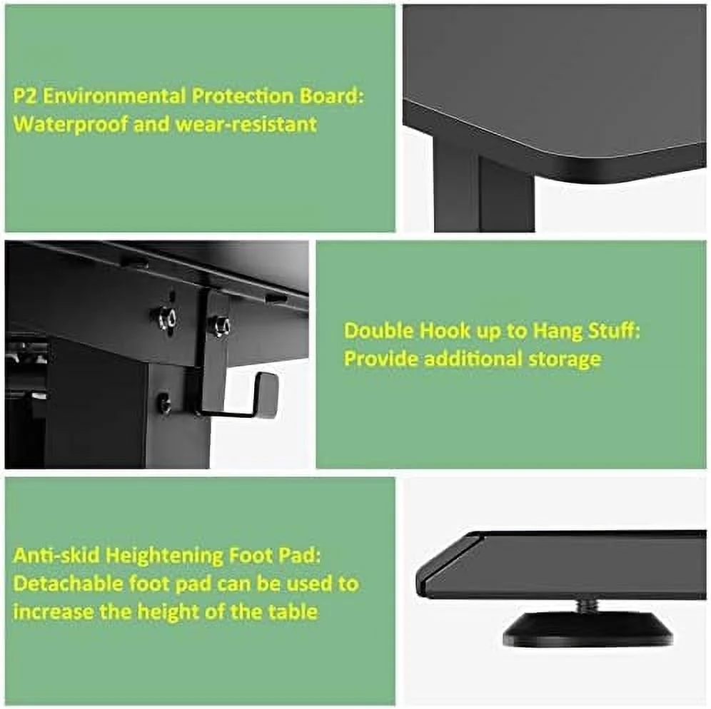 HJNIUNIU Electric Standing Desk Adjustable Height Sit Stand Up Desk 55 x 24 Inches for Home Office Computer Desk Memory Preset with Splice Board  Headphone Hook and White Frame/Oak Top