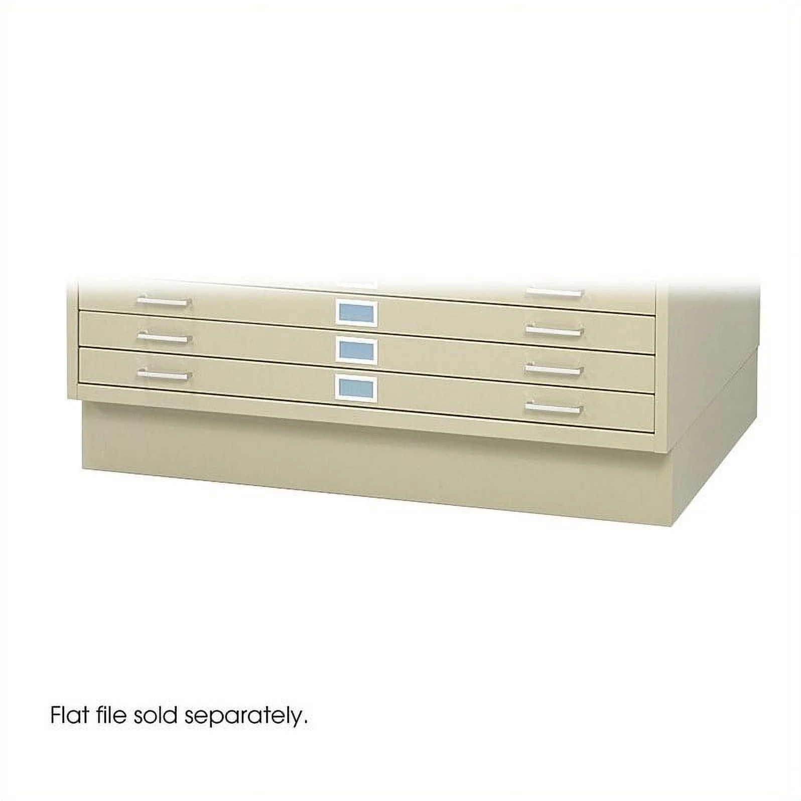 Safco 5 Drawer Flat File Cabinet with Closed Base in Brown