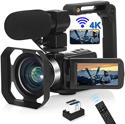 Video Camera Camcorder VJIANGER 1080P 30FPS Digital Vlogging Camera 24MP IR Night Vision Video Recorder 18X Zoom Digital Camera with Microphone, 2.4GRemote Control, 2 Batteries, Handheld Stabilizer