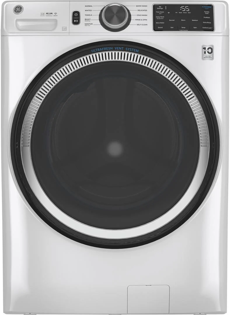 GE GFW550S 28 Wide 4.8 Cu Ft. Front Loading Washing Machines Washer - White