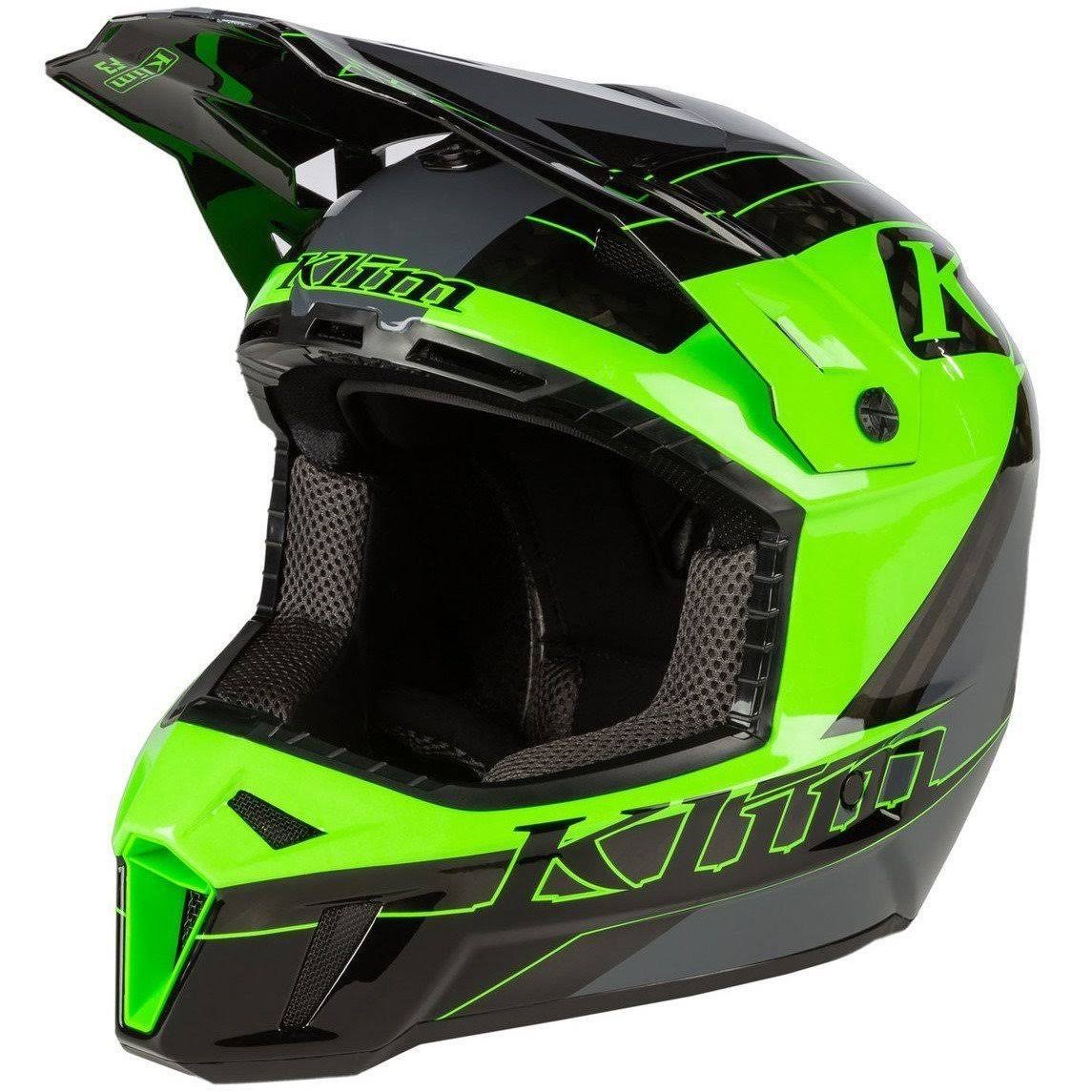 Klim F3 Carbon Helmet ECE SM Draft Electrik Gecko - Asphalt