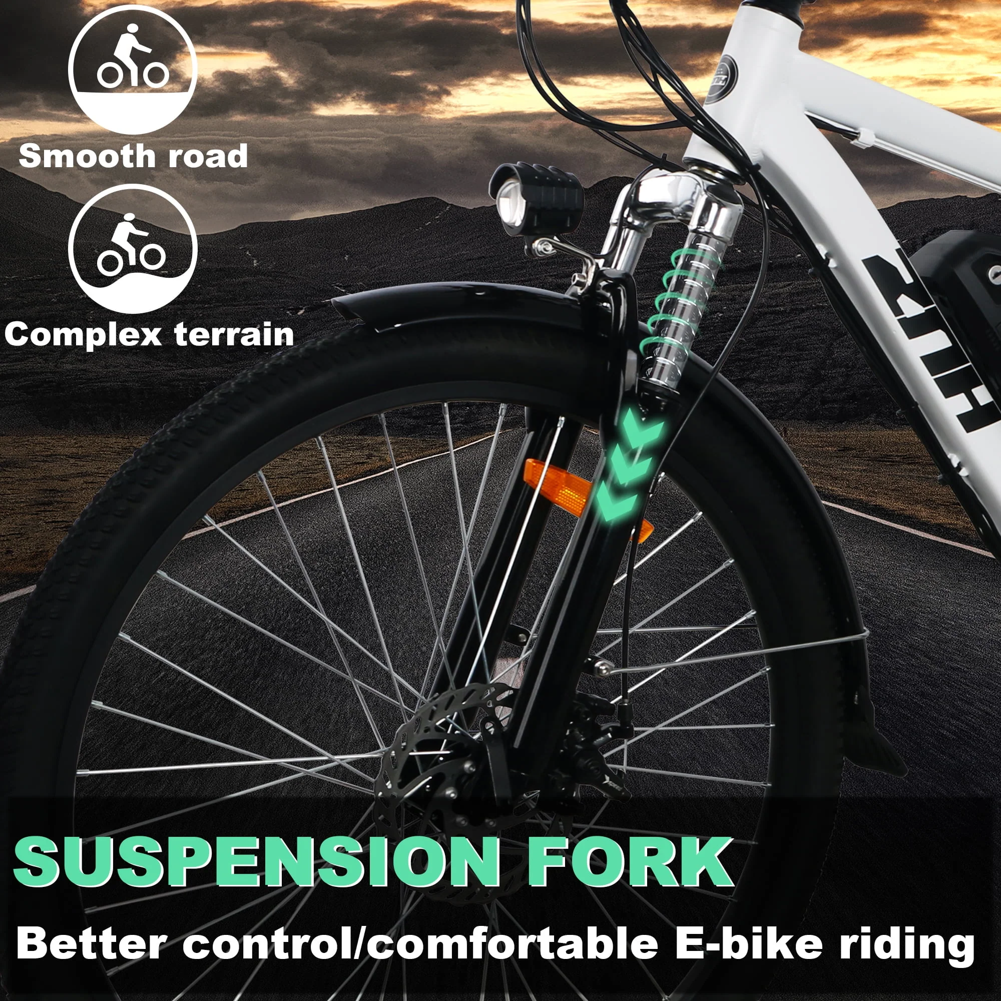 ZNH Electric Bike 26 Electric Mountain Bicycles 350W Motor E bike 21 Speed 36V 10Ah Electric Commuter Bike 20MPH Black Electric Bicycle Ebike
