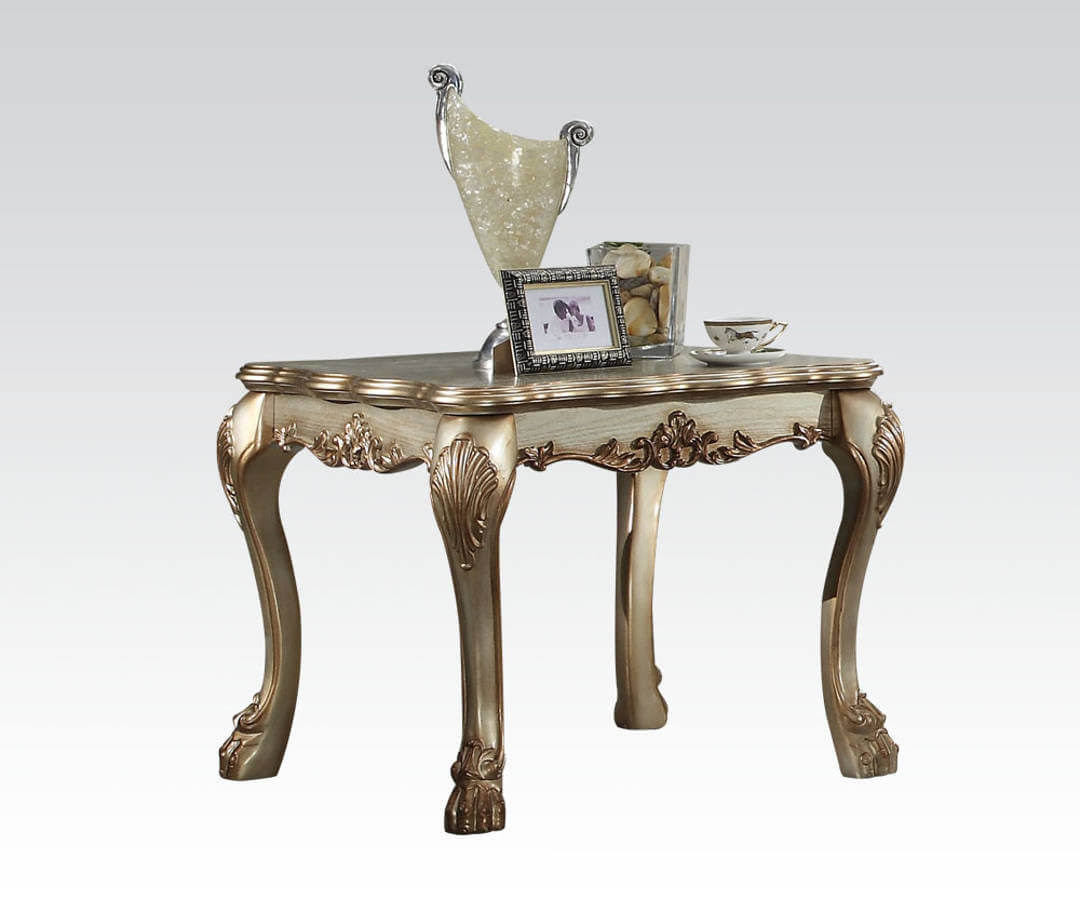Acme Dresden End Table, Gold Patina, 83161