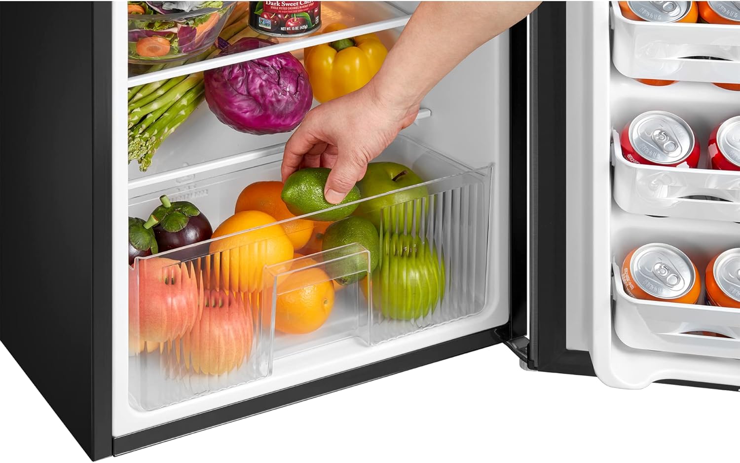 Arctic King 3.2 Cu Feet Two Door Compact Refrigerator with Freezer for Your House, Garage, Basement, Apartment, Kitchen, Cabin, Lake House, Timeshare, or Business, Stainless Steel