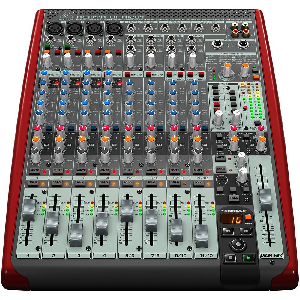 Behringer Xenyx UFX1204 Analog Mixer - 24-bit/96kHz - USB/FireWire