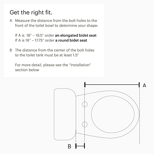 Brondell Swash Bidet Seat with Side Arm Controls, Oscillating Stainless-Steel Nozzle, Warm Air Dryer, Ambient Nightlight