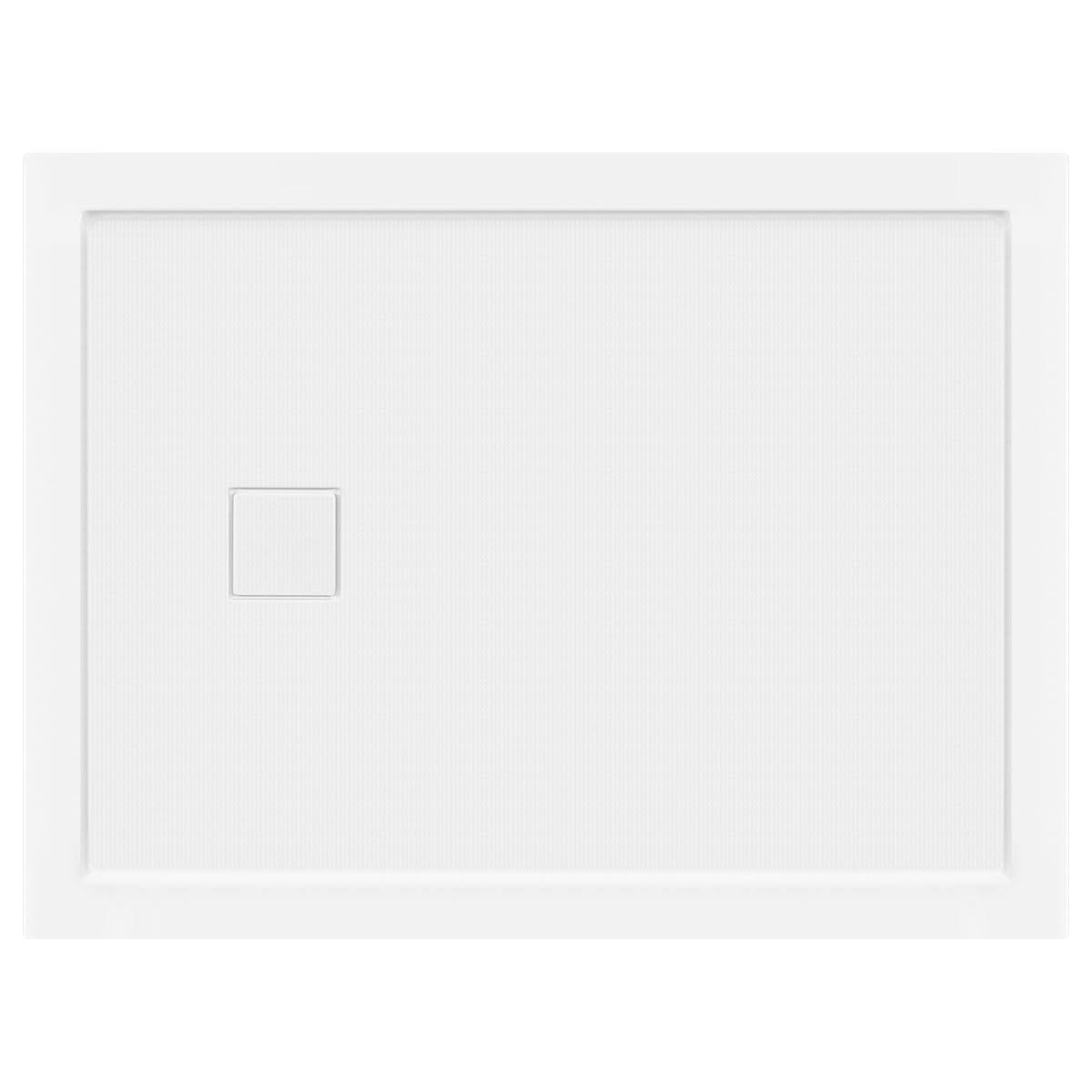 LessCare 48 x 36 Left Double Threshold Shower Pan Base Wall Corner Left Drain