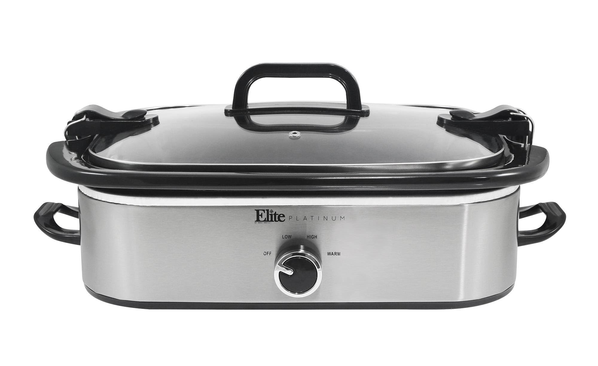 Elite Gourmet 3.5Qt. Casserole Slow Cooker with Locking Lid MST-5240SS