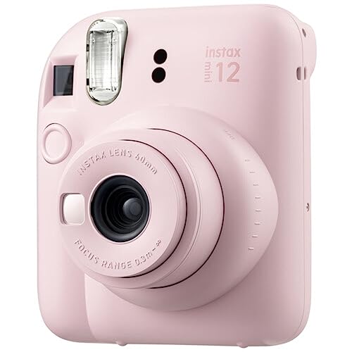 FUJIFILM INSTAX Mini 12 Instant Film Camera | Pastel Blue Bundled with INSTAX Mini Instant Film |40 Exposures + Instax Accessory Bundle + AA Batteries + Cleaning Cloth (10 Items)