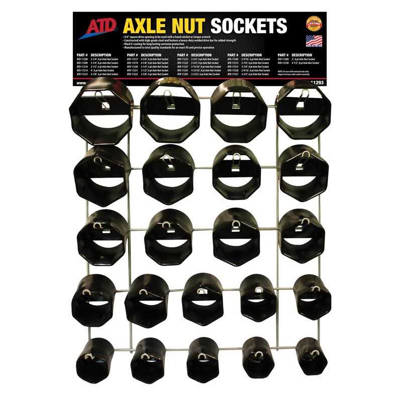 Atd Tools 11293 22 Pc. Axle Nut Socket Display - Shop Hardware Tools Online Store
