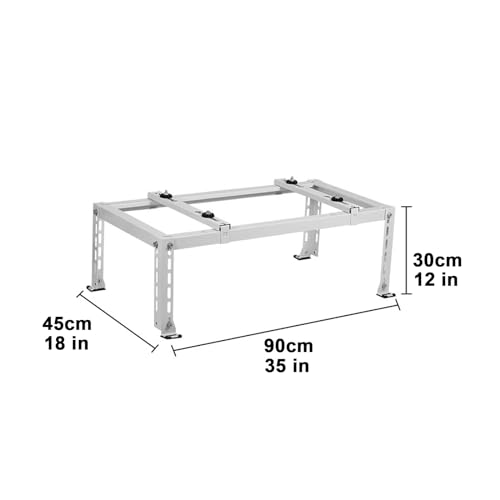 PINNKL WilkSxyc Floor Stand Bracket for Mini Split Air Conditioner Heat Pump, Heavy Duty Mini Split Ground Stand for 9,000-24,000 BTU, Outdoor AC Condenser Stand Base, Support Up to 500 lbs