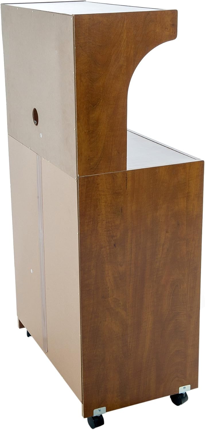 Home Source Industries Kevin Oak Microwave Cart, Light Walnut