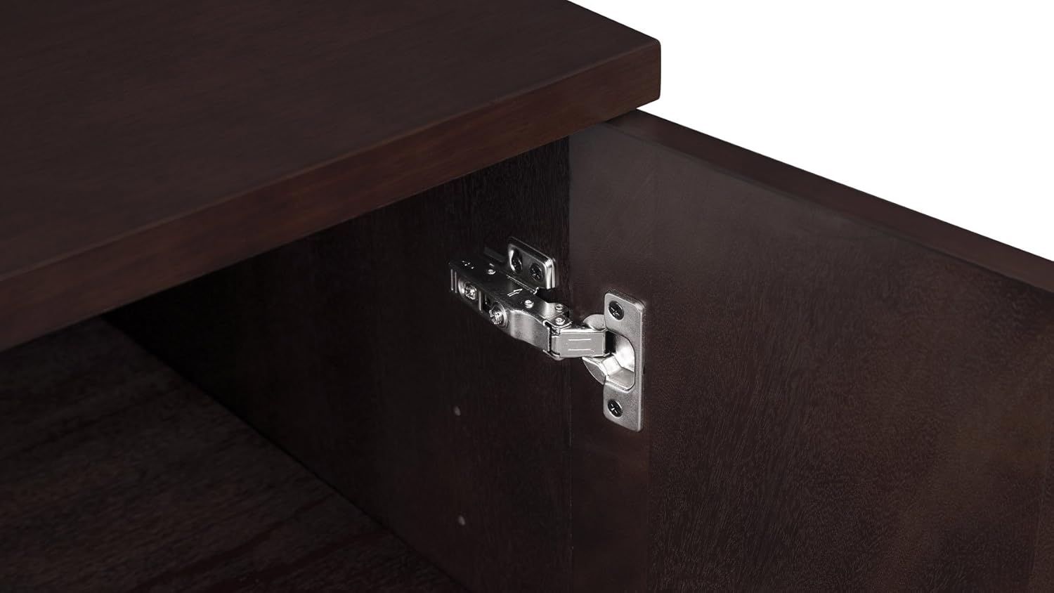 Hayes Modern 2 Door Storage Printer Cabinet - Dark Walnut
