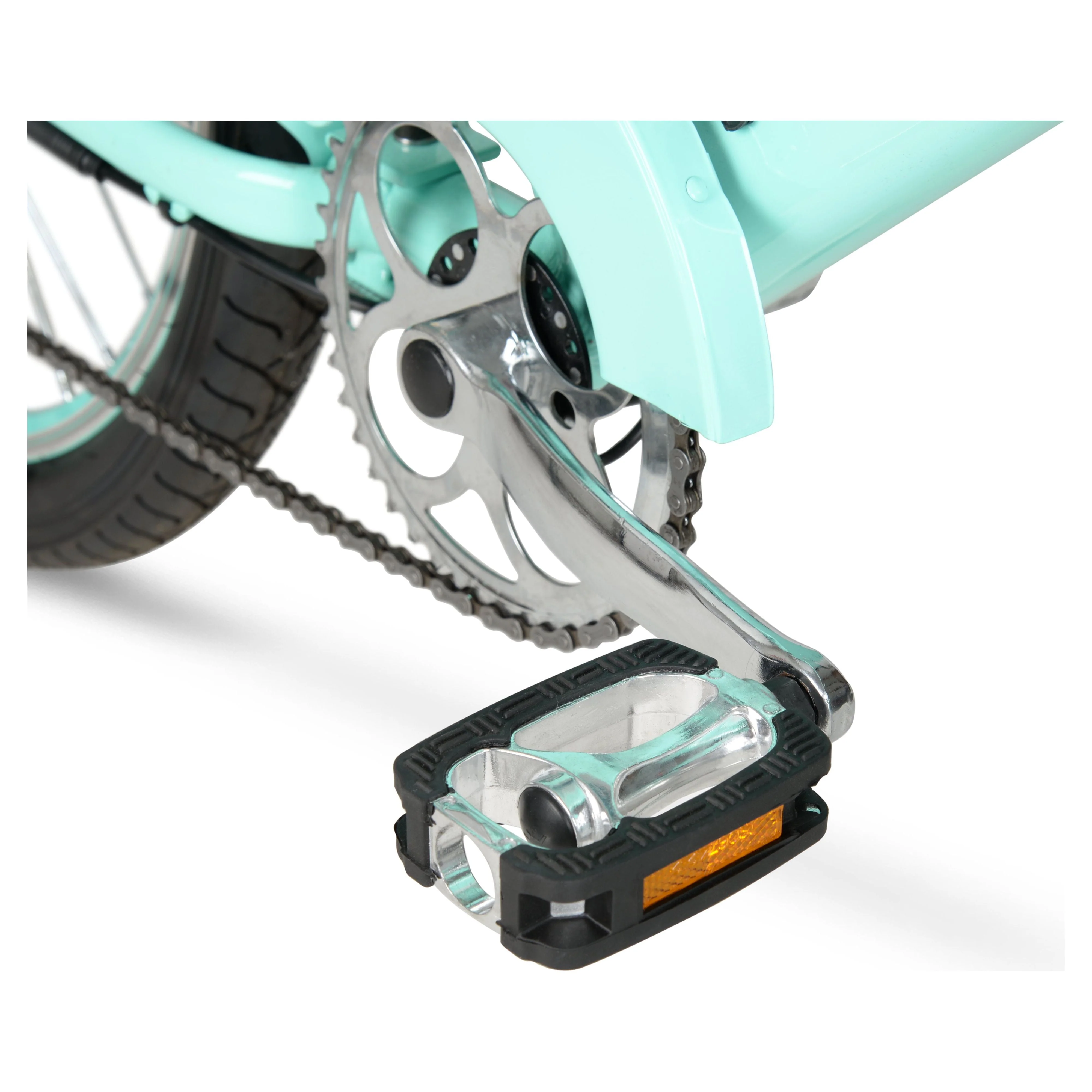 Hyper Bicycles E-Ride 26 Ladies 36V Electric Cruiser E-Bike for Adults, Pedal-Assist, 250W Motor, Turquoise