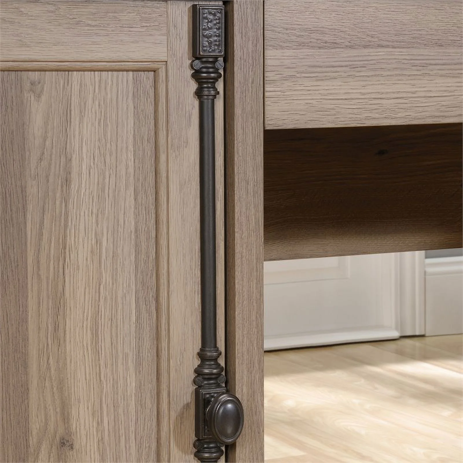 Sauder Barrister Lane L-Desk, Salt Oak Finish