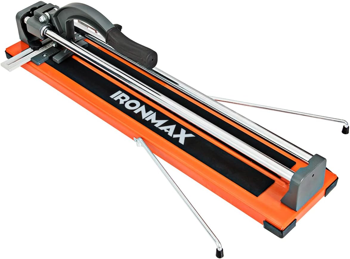 Goplus 24 Inch Manual Tile Cutter, Professional Porcelain Ceramic Floor Tile Cutter with Tungsten Carbide Cutting Wheel, Ergonomic Handle, Anti-skid Feet & Removable Scale