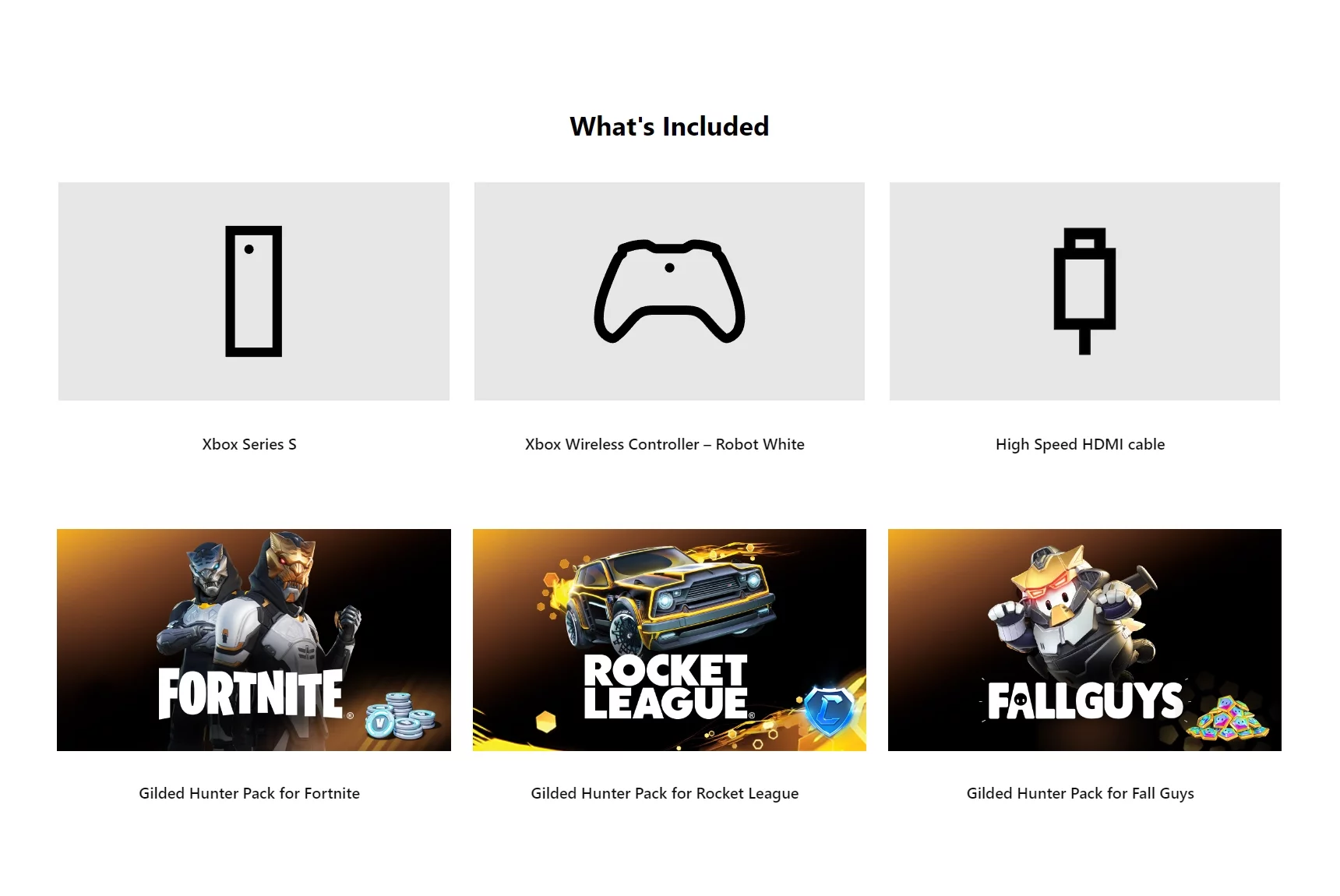 Microsoft Xbox Series S Gilded Hunter Bundle - Fortnite, Rocket League & Fall Guys with Gears 5 Full Game and Mytrix High Speed HDMI - Xbox Digital Version Console Bundle