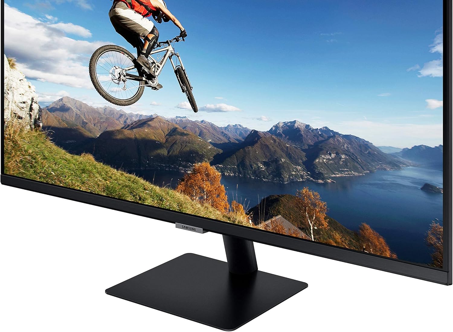 SAMSUNG 32-inch 4K UHD Smart Monitor with Adaptive Picture, Ultrawide Game View, Built-In Speakers, Remote, HDMI, USB-C, 2021 Model LS32AM702UNXZA, Black