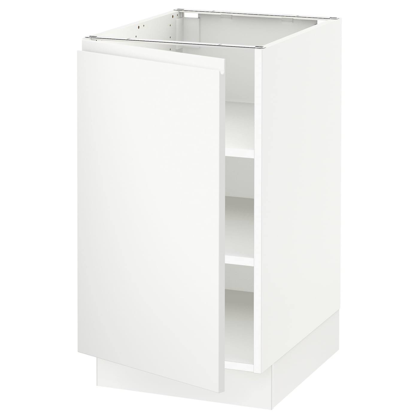 IKEA - SEKTION Base Cabinet with Shelves, white/Voxtorp Matt White, 18x24x30 79355446