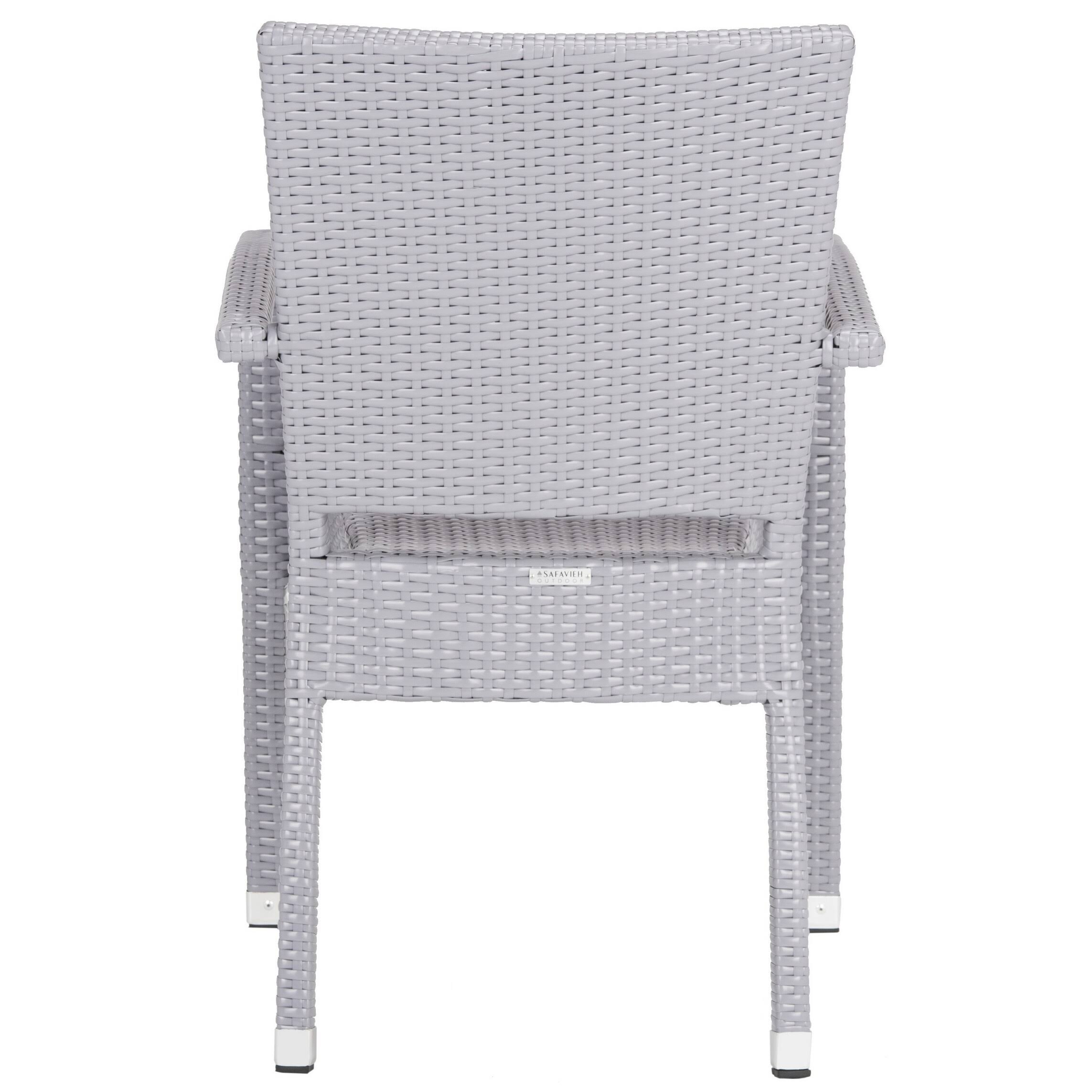 Safavieh Kelda Stacking Arm Chair - Grey (Set of 2)