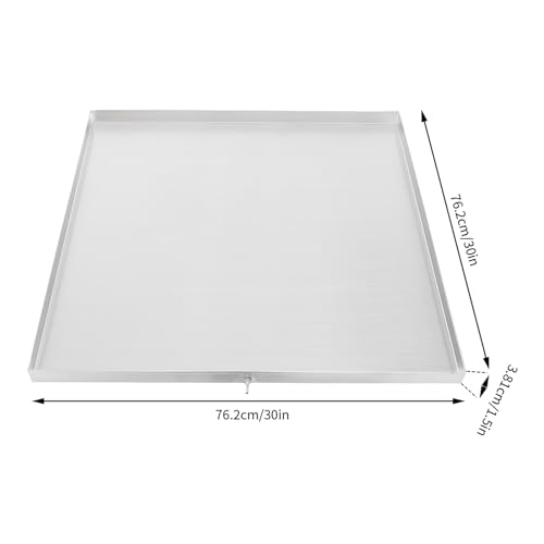Washer Machine Drain Pan, Drip Tray Catch Washing Machine Tray for Most Models of Washers Dryers Dishwashers, 304 Stainless Steel