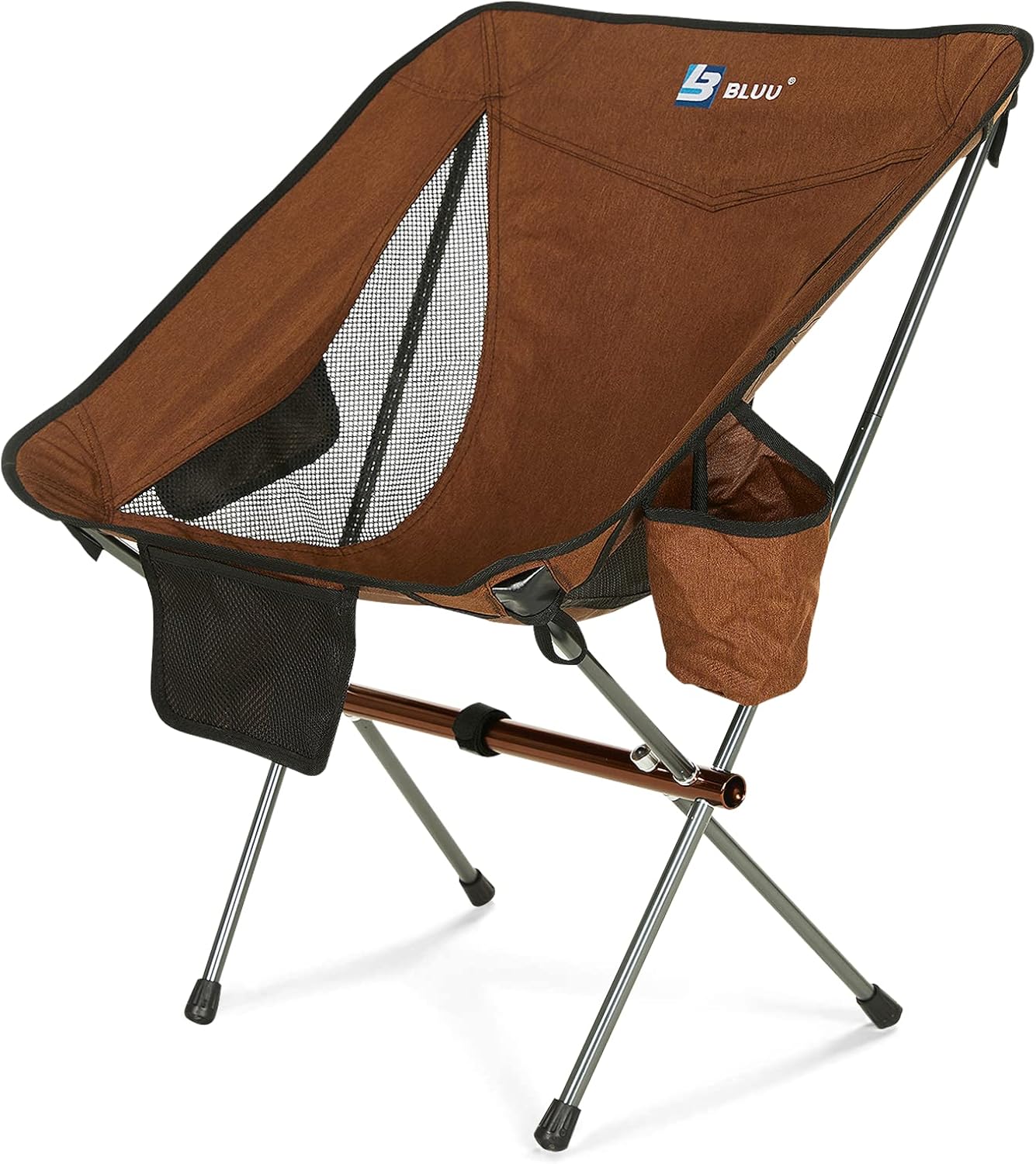 BLUU Ultralight Foldable Camping Chairs,Lightweight Camping Chair,Portable Folding Camping Chair for Adult Outdoor Travel & Hiking (Carbon)
