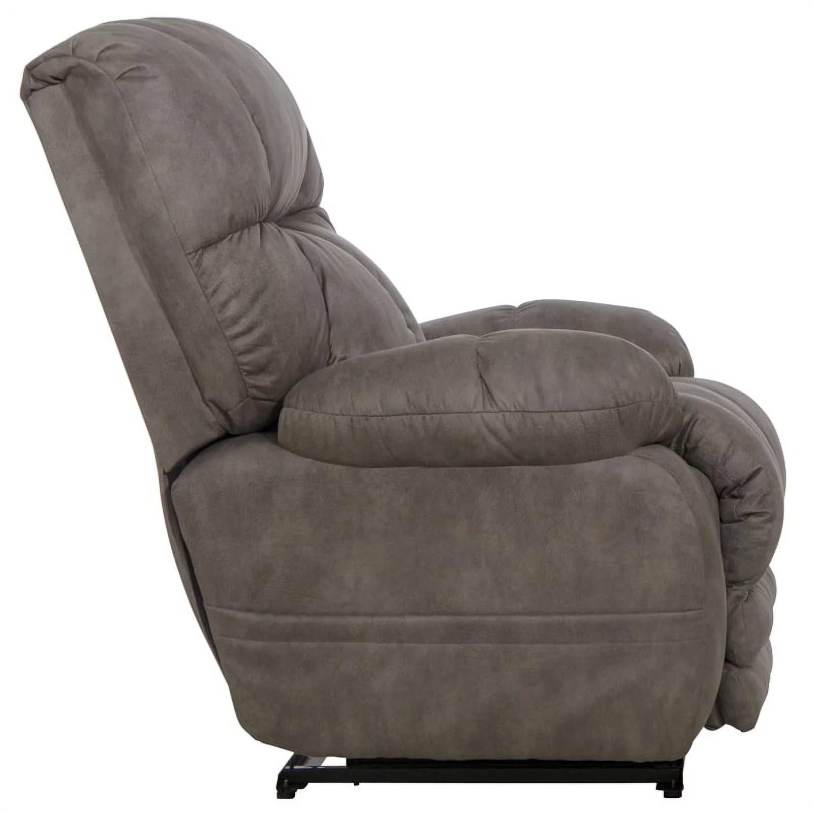 Catnapper Dixon Oversized Power Lay Flat Recliner in Gray Fabric