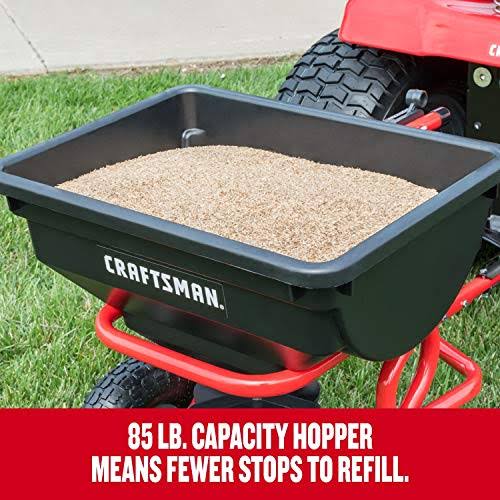 Craftsman CMXGZBF7124322 85-Pound Tow Broadcast Spreader, Red
