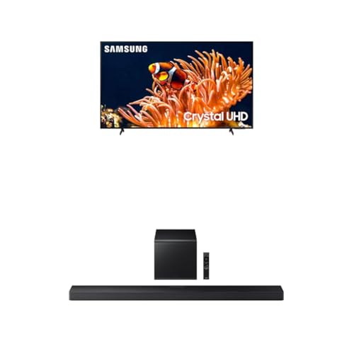 Samsung 43-Inch Class 4K Crystal UHD DU8000 Series HDR Smart TV w/Object Tracking Sound Lite, Motion Xcelerator 120Hz, Ultra Slim Design, Gaming Hub, Alexa Built-in (UN43DU8000, 2024 Model)