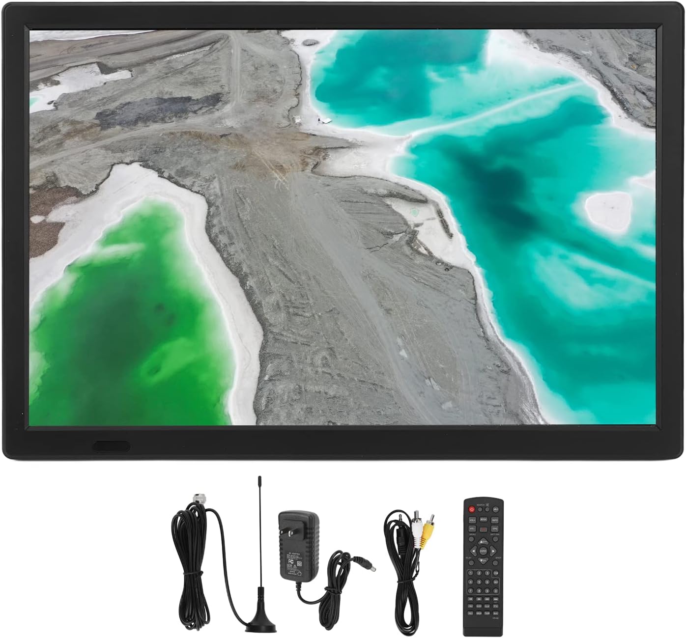 16" Digital Television,ATSC Portable TV 1280x800 LED Television Video Player,with 1800mAh Rechargeable Battery,Antenna, AV ,Headphone, HDMI,USB Interface