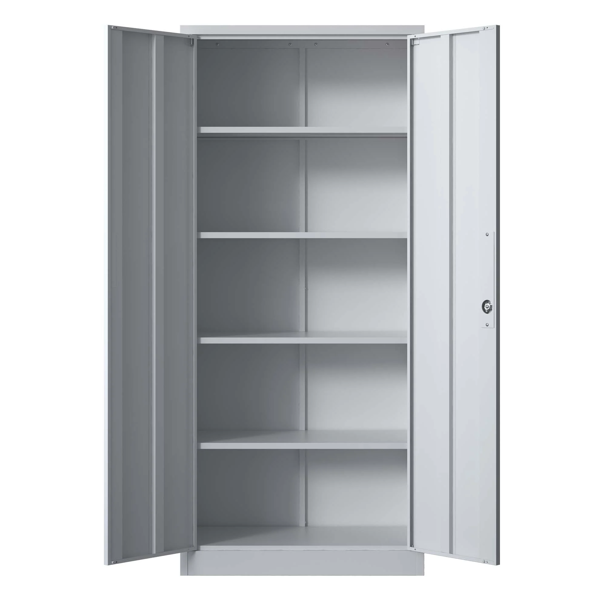 71"H Metal Garage Storage Cabinet, Black Tool Steel Locking Cabinet with Doors and 4 Shelves, Tall Cabinets for Garage Storage Systems Lockable File Cabinet for Home Office, Classroom/Pantry