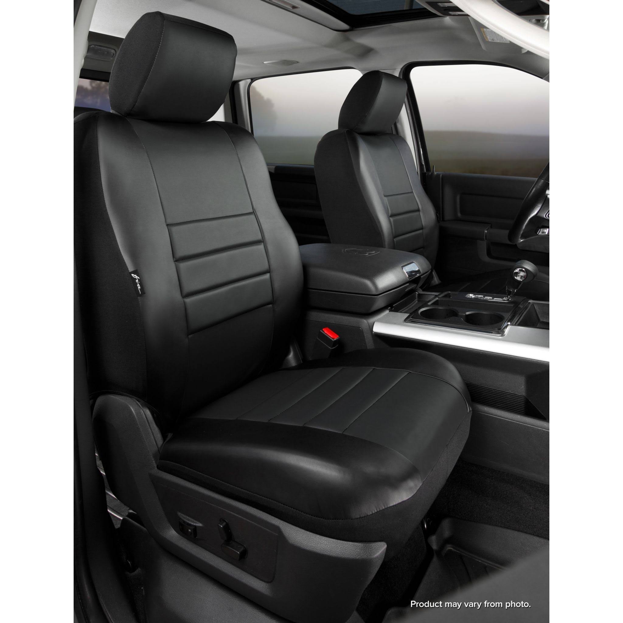 Fia SL69-12 BLK/BLK - LeatherLite Custom Seat Cover - TruckProUSA