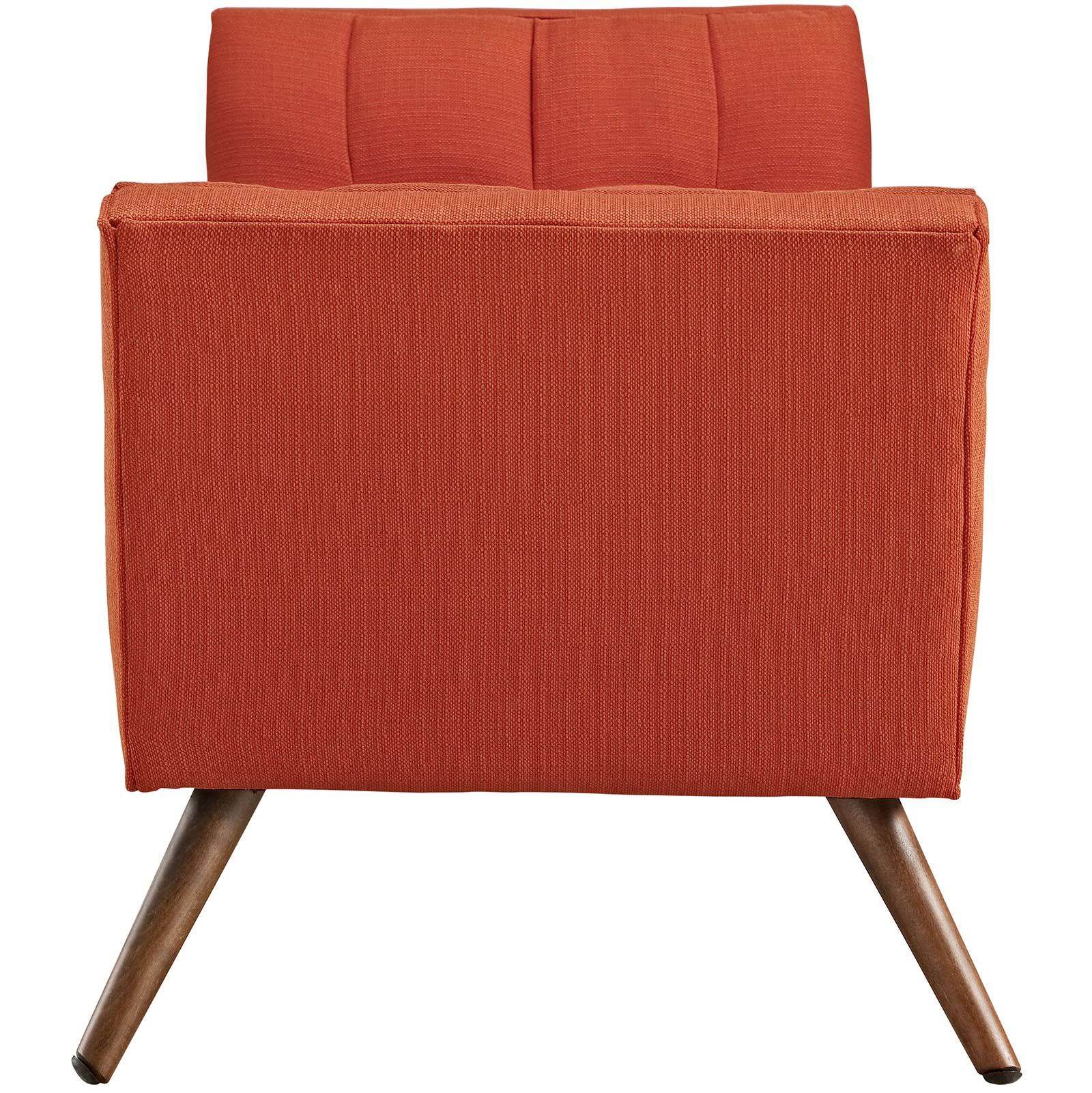 Modway Response Fabric Bench, Medium, Wheatgrass