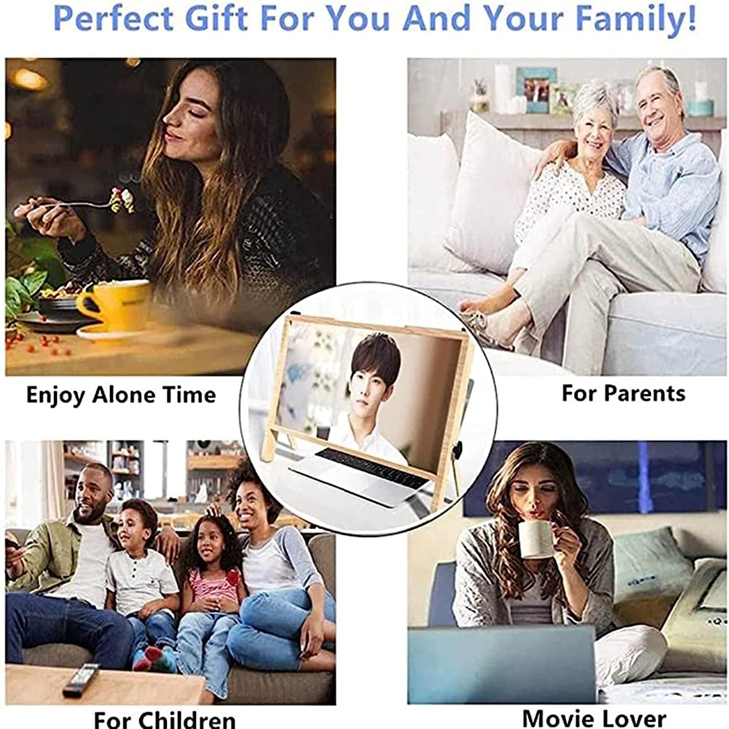 Magnifying Glass,Laptop Screen Anti-Blue Light Computer Screen Protector, 21 Inch Convenient Folding Projection Display, A Gift for Family and Childrendesk Accessories